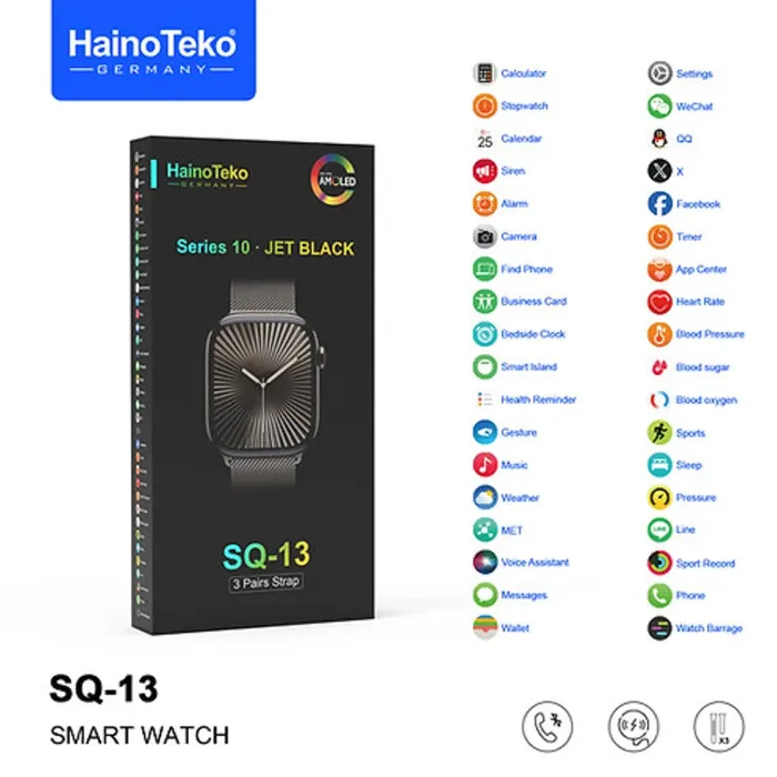 Haino Teko Series 10 Q13 Smart Saat Bluetooth Zəng Sağlamlıq Monitoru Fitness — Bakı