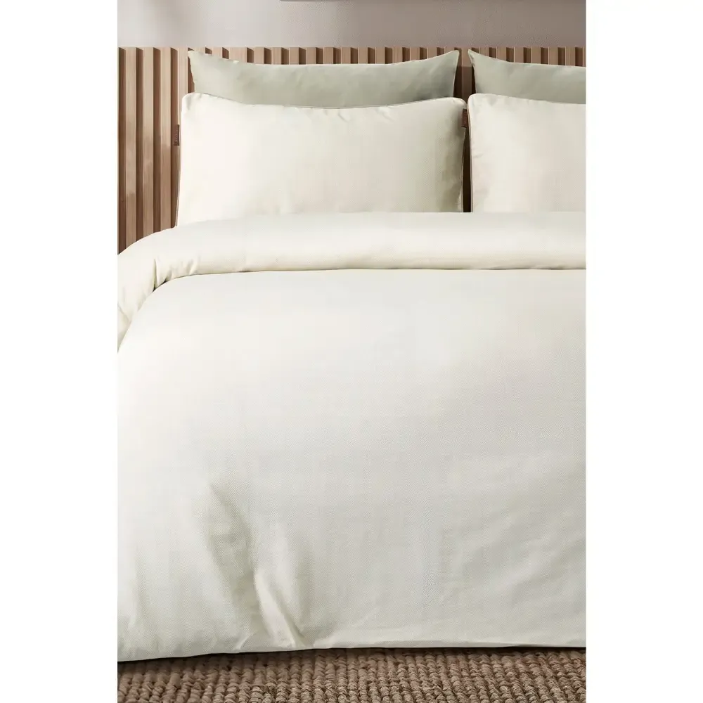 Yataq dəsti İyiGecələr Gabardin Satin Ecru, iki nəfərlik (8681234943961) — Tekstil