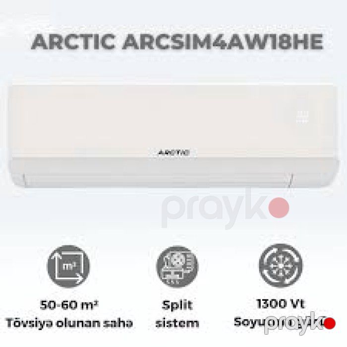 Arctic ARCSIM4AW18HE 18000 BTU Kondisioner – Güclü Soyutma və İsitmə Sistemi — Kondisioner və split-sistemlər, Bakı (2)