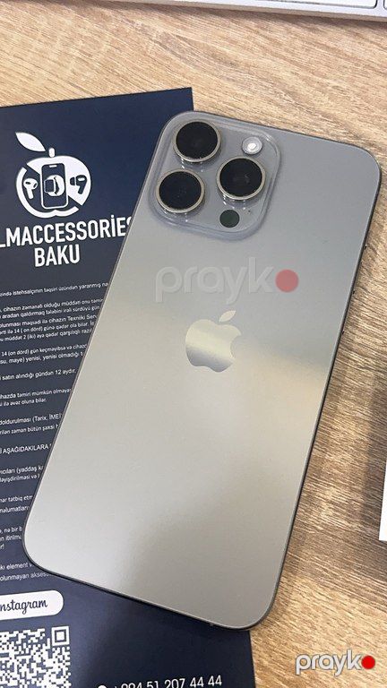 Apple iPhone 15 Pro Max Natural Titanium 256GB/8GB — Smartfonlar, Bakı (2)