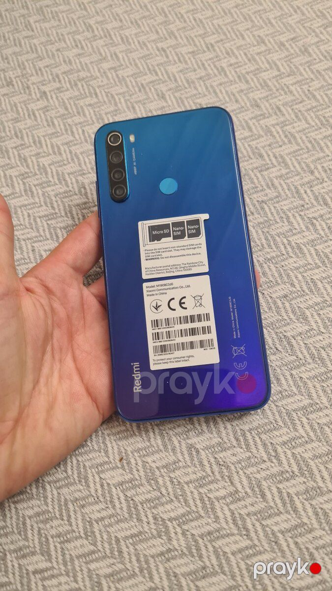 Xiaomi Redmi Note 8 Neptune Blue 128GB/4GB — Smartfonlar, Bakı (2)