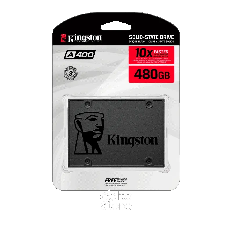 Kingston 480 GB A400 Sata SSD 2.5″ Form Factors (SA400S37/480G) — Pctech — Sərt disklər