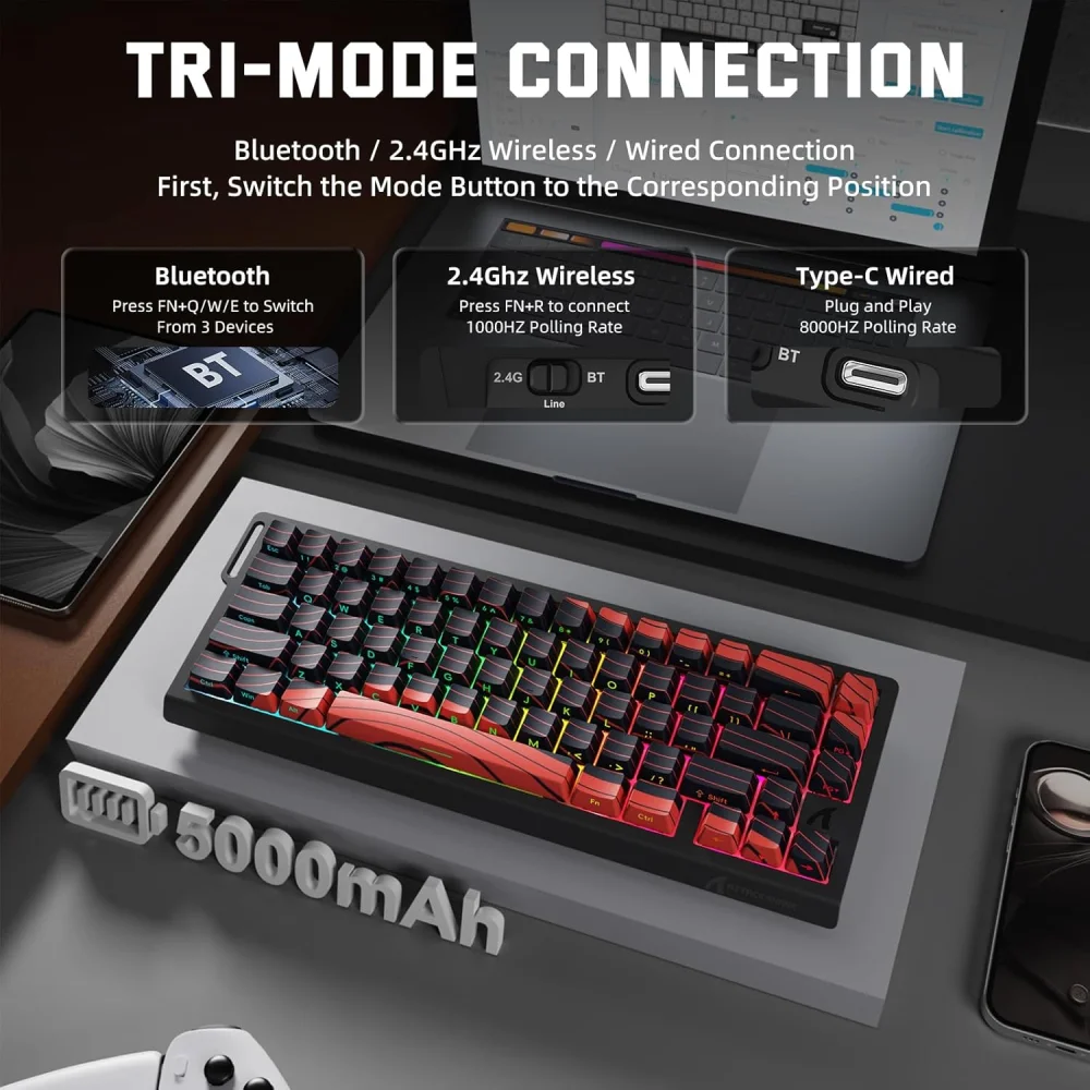 Attack Shark X68 MAX HE Wired Rapid Trigger Magnetic Gaming Keyboard — Klaviaturalar və siçanlar, Bakı (5)