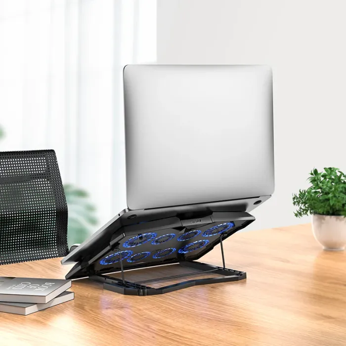 Hoco GM27 Noutbuk Soyuducu Altlıq 17 inch 8 Fan LED RGB Cooler Pad — Bakı