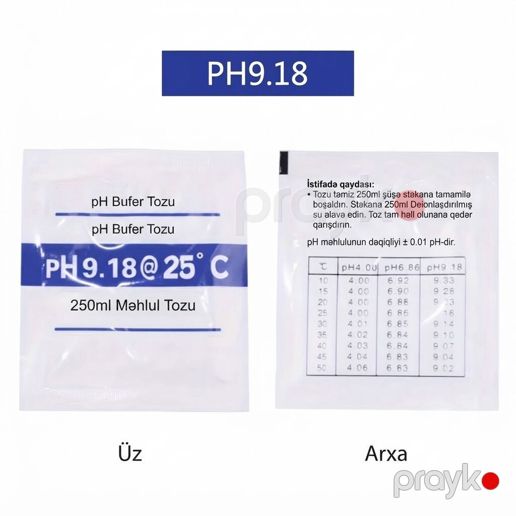 Məhsul: pH Buffer Tozu – kalibrləmə üçün standart məhlul tozu seti — Hovuzlar, Bakı (7)