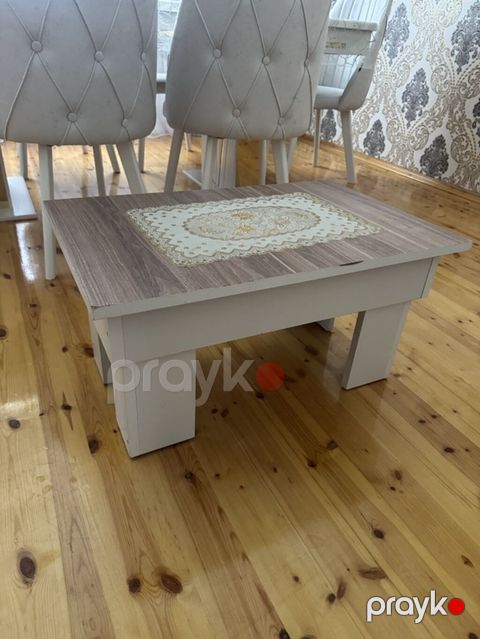 Kvadrat masa, Açılmayan, Təkərsiz, Teksturalı laminat, Zəmanətsiz