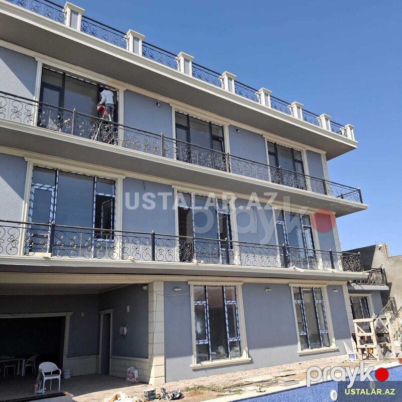 Fasad Tarsofka Silikonlu Boya İsleri — Təmir xidmətləri, Bakı (2)