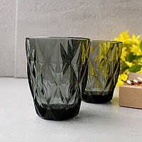 Stəkan dəsti 0314, şüşə, 250 ml, 6 əd, boz — Mallar, Bakı (2)