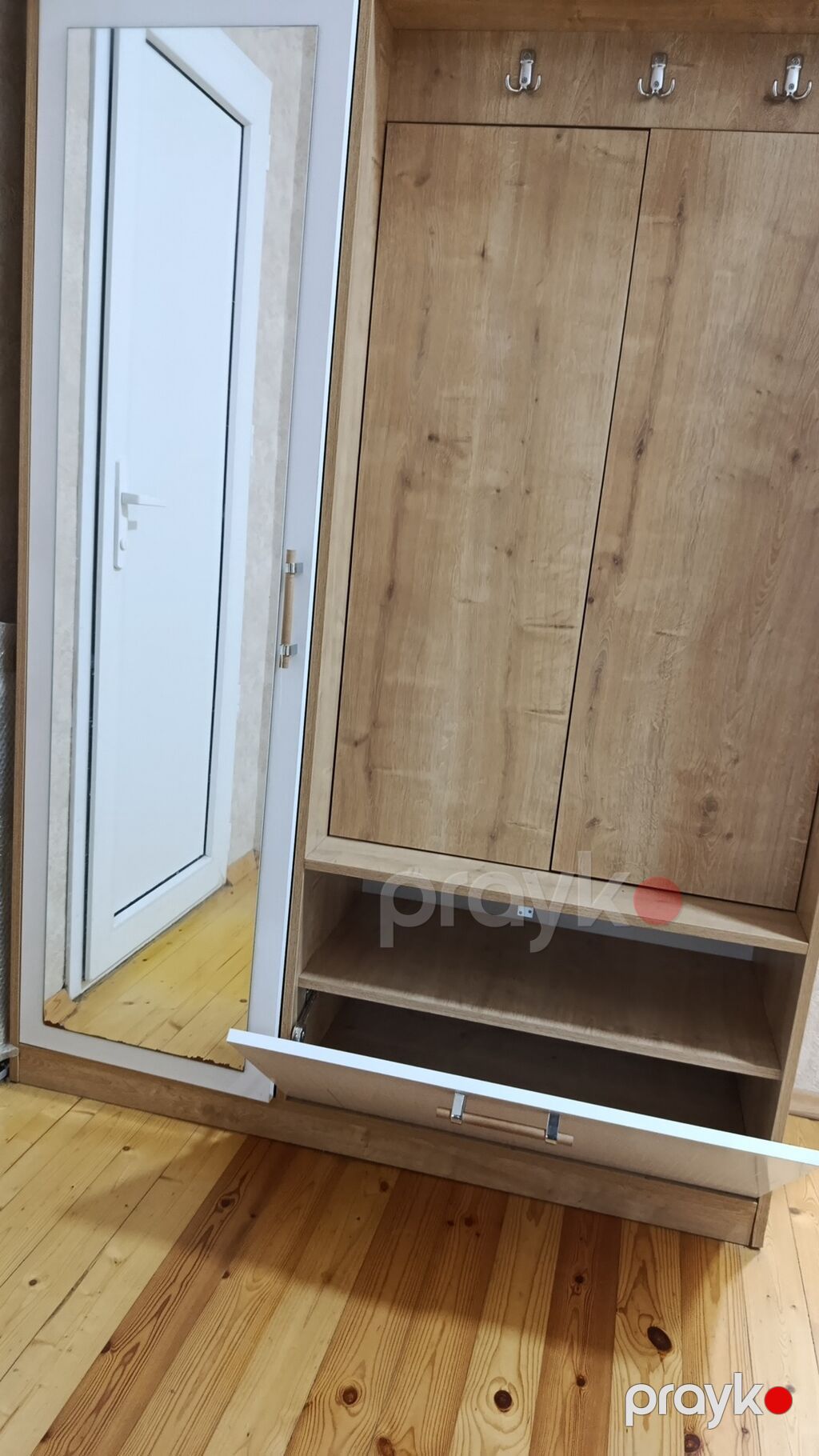 İşlənmiş, 3 qapılı, Güzgülü, Açılan, Düz dolab — Xol üçün, Saray (2)