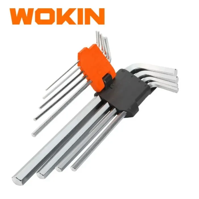 Wokın 9 Parça Ekstra Uzun Altıbucaqlı (Allen) Açar Dəsti – Peşəkar və Gücləndirilmiş Set