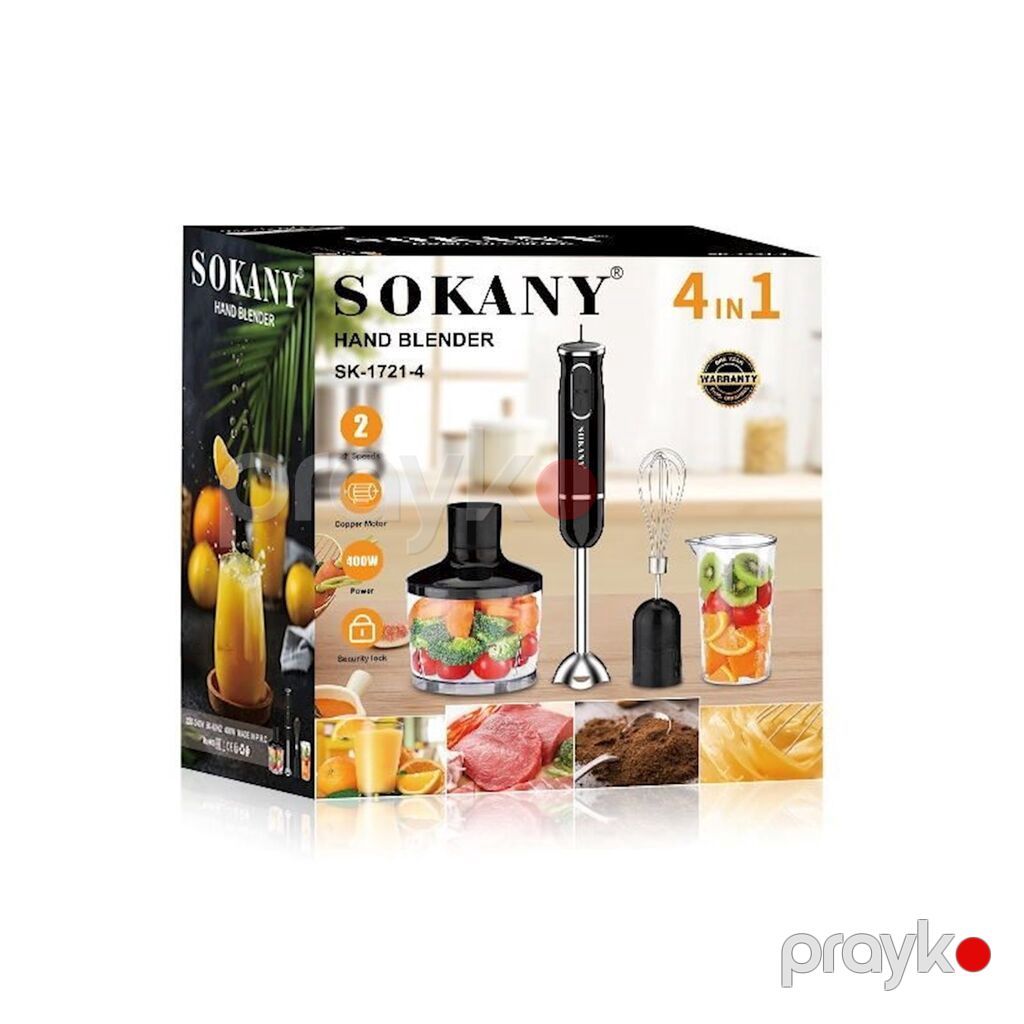 1858 Məhsulun adı: Blender Sokany SK-1721-4 Brend: Sokany — Blenderlər, xırdalayanlar və mikserlər, Bakı (2)