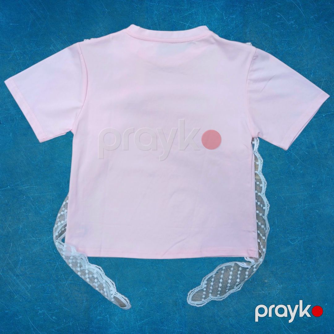 Qızlar üçün futbolka 2379182, çəhrayı, pambıq/elastan, ölçü 7-8 yaş — Mallar, Bakı (3)
