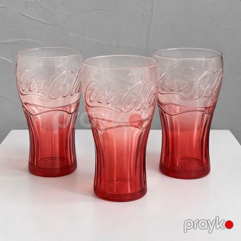Badə dəsti, şüşə, qırmızı, 350 ml x 3 əd — Bakı