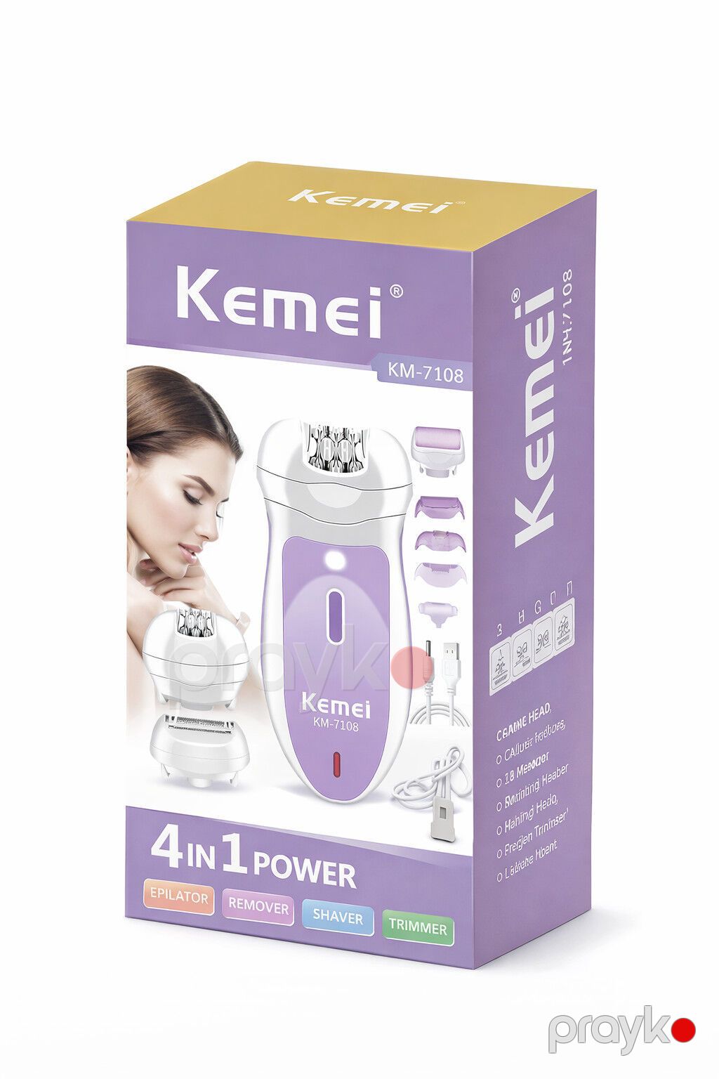 11402 Məhsulun adı: Epilyator Kemei KM-7108 Royal Violet Brend: No — Usturalar, trimmerler və epilyatorlar, Bakı (2)