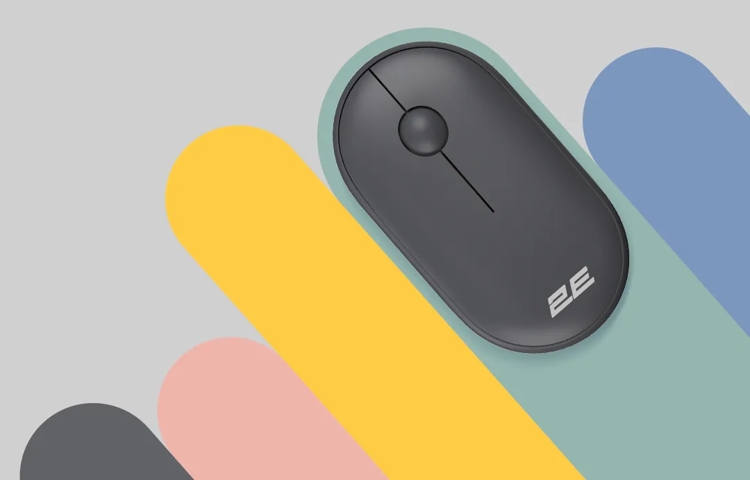 Mouse 2E MF300 Silent WL BT Graphite black — Mallar, Bakı (6)