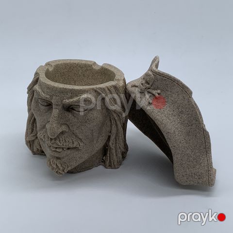 Masaüstü kül qabı 138B, qum-daş, 14 sm — Bakı