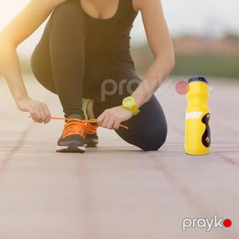 Velosiped su qabı Velosport 168, tutacaq ilə, qida dərəcəli PE, sarı, 750 ml — Mallar, Bakı (3)