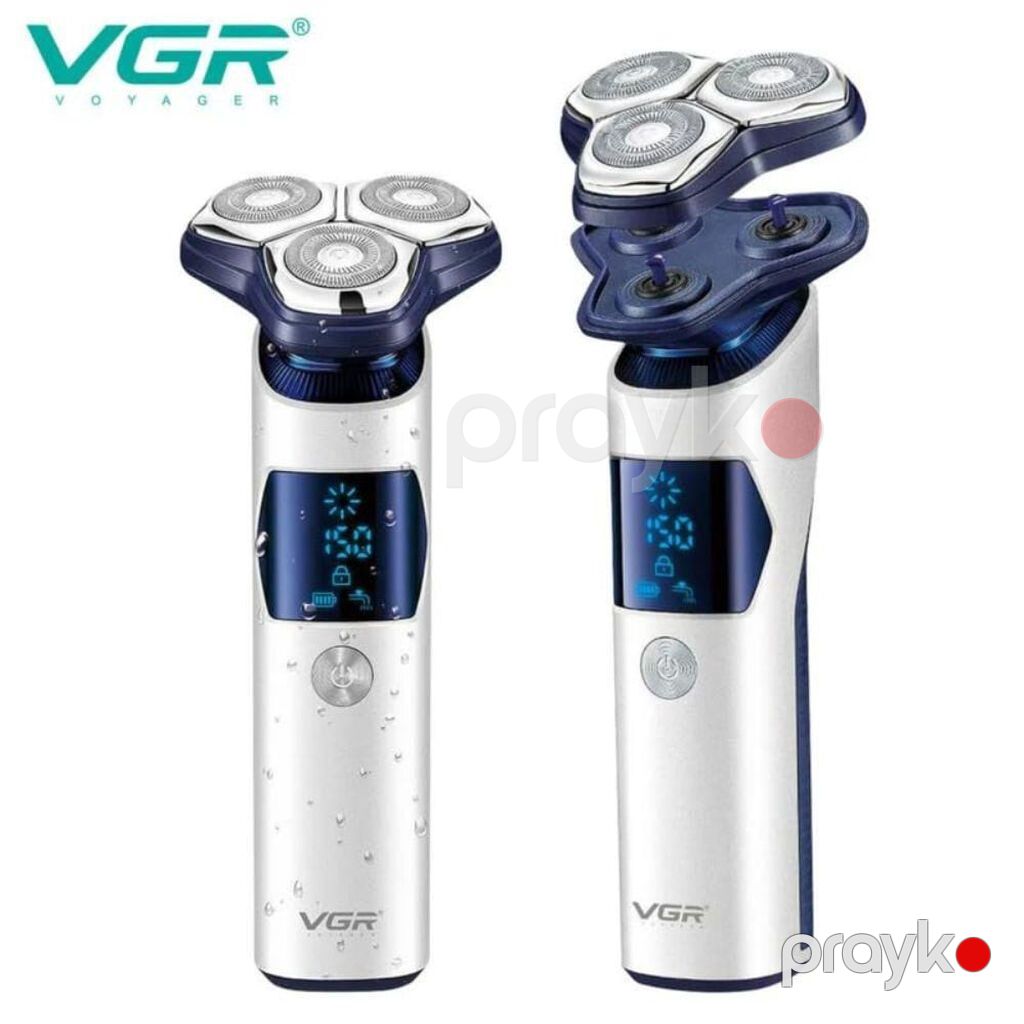 8430 Məhsulun adı: Elektrik ülgüc VGR V-328 3 başlıq IPX7 Ağ Brend — Usturalar, trimmerler və epilyatorlar, Bakı (5)