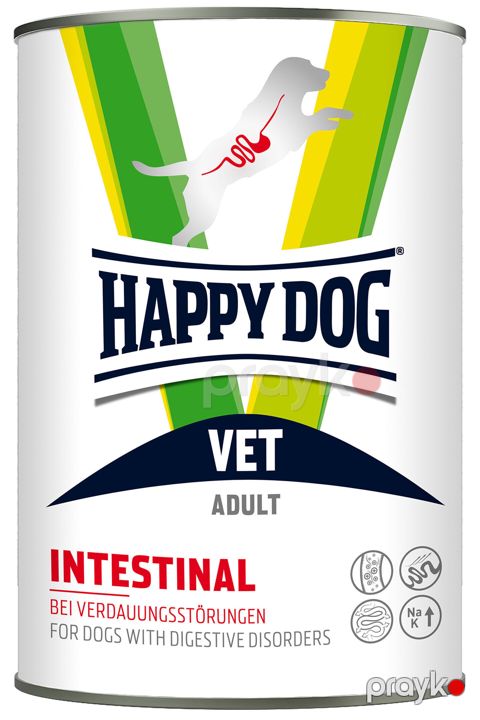 Konserv Happy Dog VET Diet Intestinal itlər üçün, donuz əti, ət və kartof ilə, 400 q — Bakı