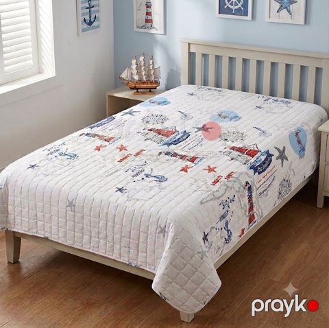 Pled-örtük Casabella, pambıq/poliester, birnəfərlik, 160x220 sm — Bakı