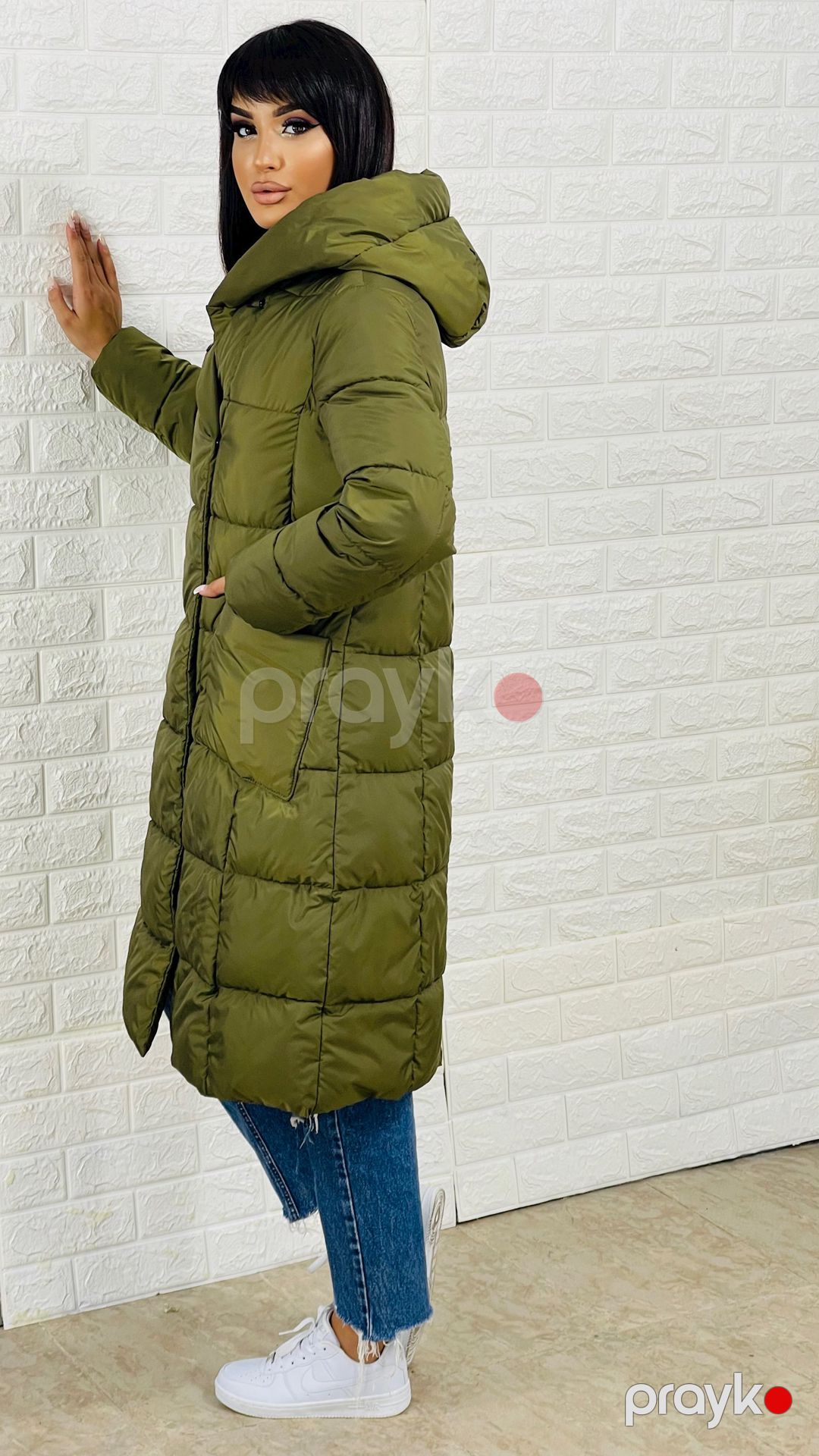 Qadınlar üçün qış gödəkçəsi mir_73000, haki, polyester, ölçü 40 — Mallar, Bakı (2)