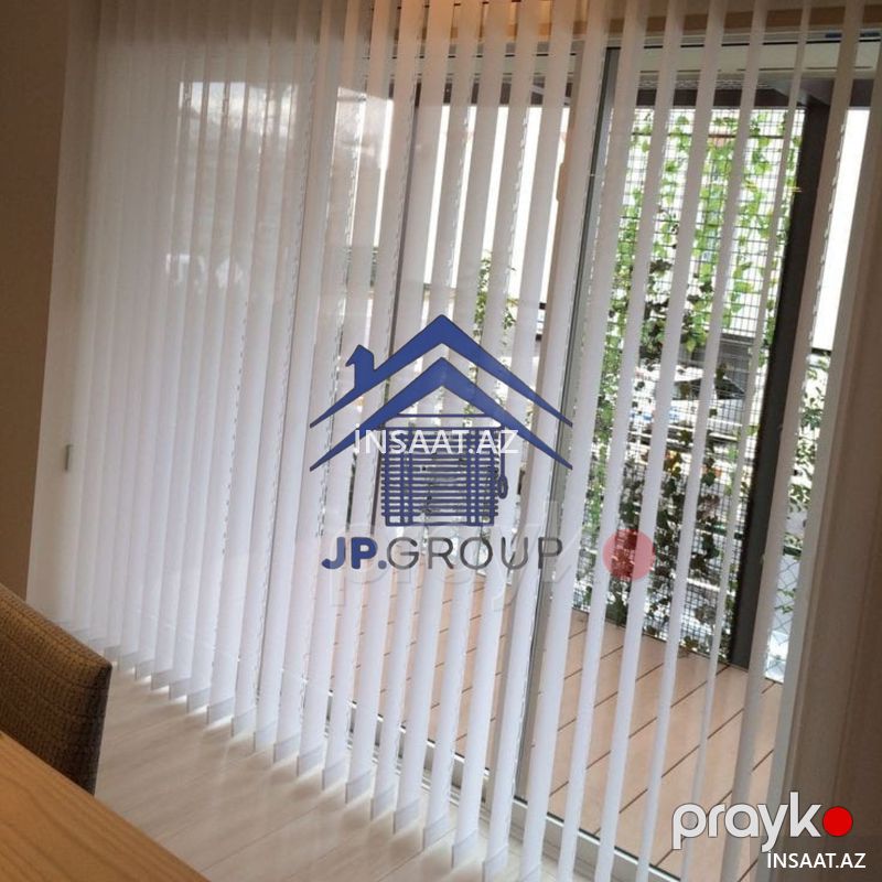 Vertikal Pərdələr — Pəncərələr, qapılar, balkonlar, Bakı (3)
