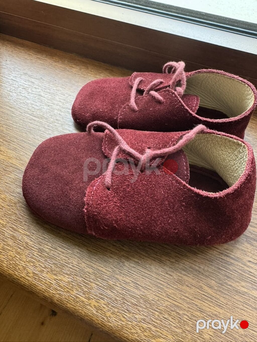 Uşaq üçün dəri ayaqqabı – bordo rəng - Material: Təbii/təmiz dəridən — Uşaq ayakkabısı, Digah (3)