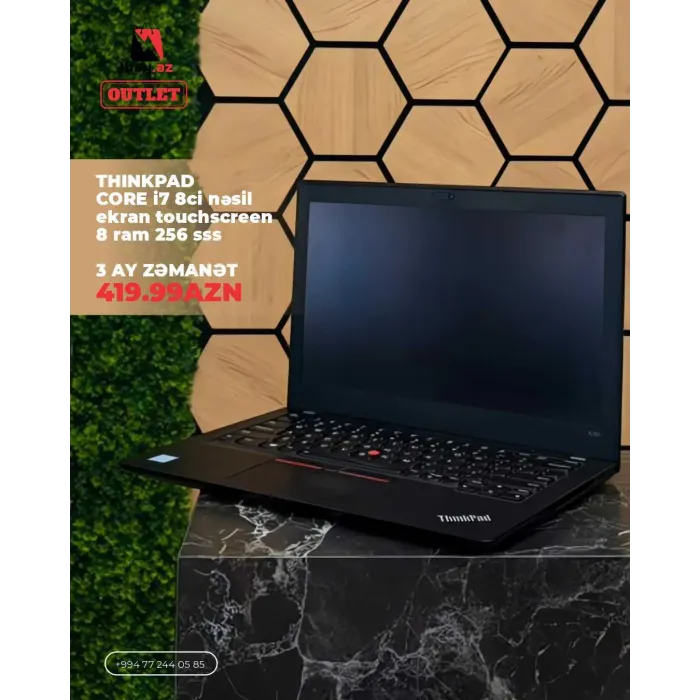 Lenovo ThinkPad X280 Noutbuk Intel Core i7 8-ci Nəsil 8GB RAM 256GB SSD Touchscreen — Bakı