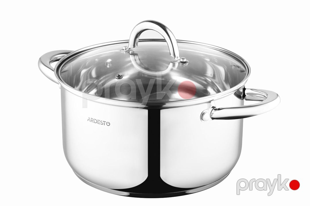 Qab-qacaq dəsti Ardesto Gemini Gourmet Andria, 10 əd, 16/18/20/24 sm, paslanmayan polad — Mallar, Bakı (3)