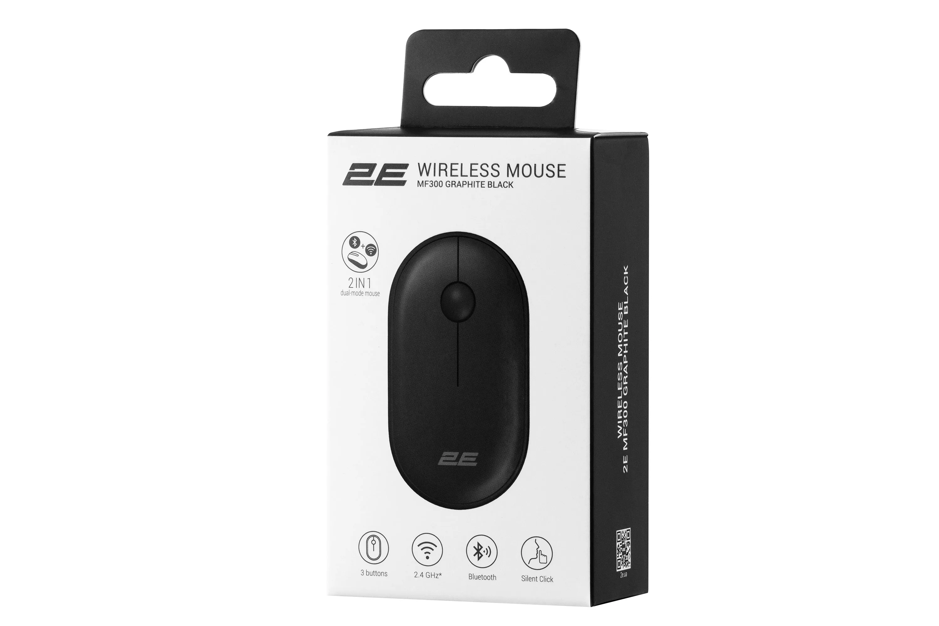 Mouse 2E MF300 Silent WL BT Graphite black — Mallar, Bakı (5)