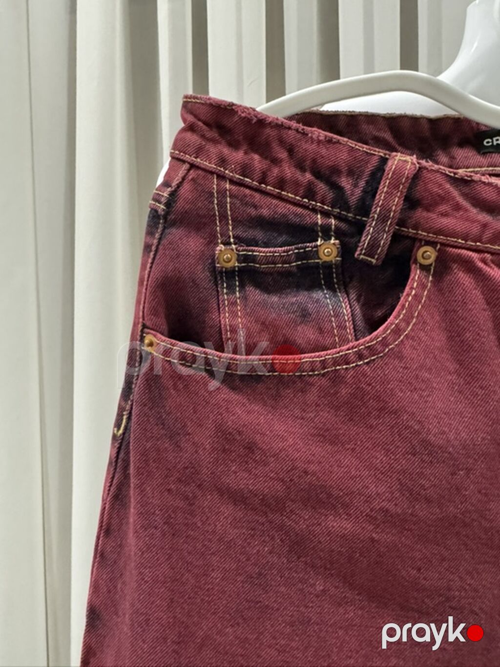 Cropp Town/ Bordo-qara denim şalvar Rusiyada alınıb, əla — Jins, Bakı (2)