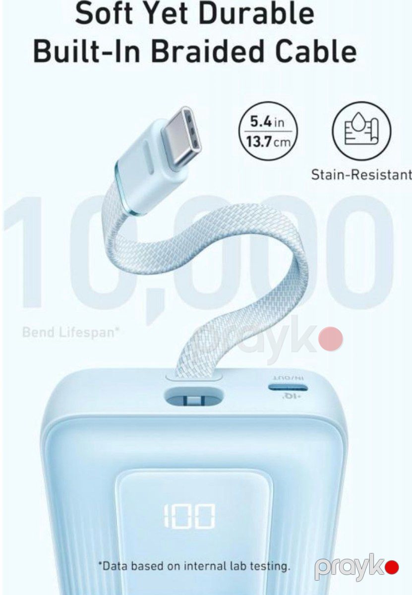 Anker Zolo Power Bank 10,000mAh 30W — Blue — Smartfonlar, Bakı (3)