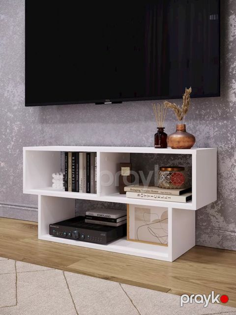 TV üçün tumba 3563_LETNEWTumHome1Wh, Ldsp, ağ, 44.8x28x70 sm — Bakı