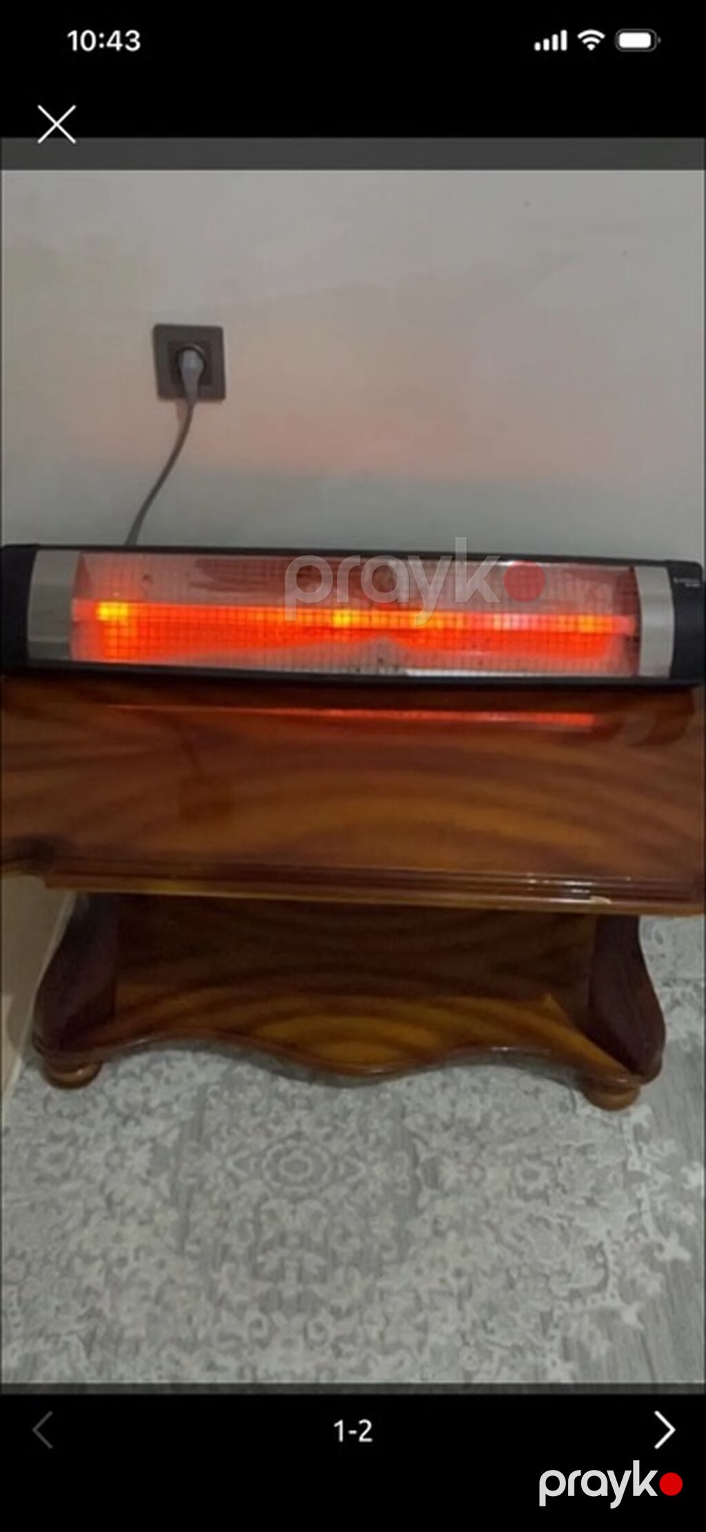 İnfraqırmızı elektrik qızdırıcısı - Divara və ya stendə yerləşdirməyə — Isıtıcılar və isı ventilatorları, Xırdalan (2)