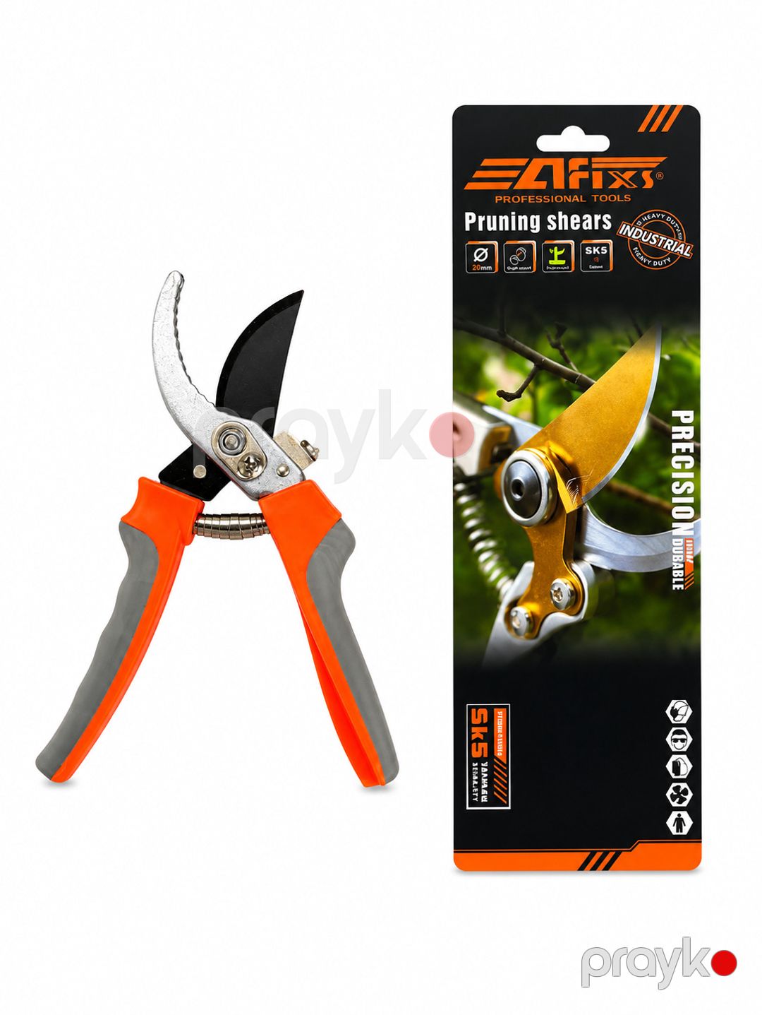 Bağ qayçısı Afixs Professional Tools NDA-001, polad, 20 sm — Mallar, Bakı (2)