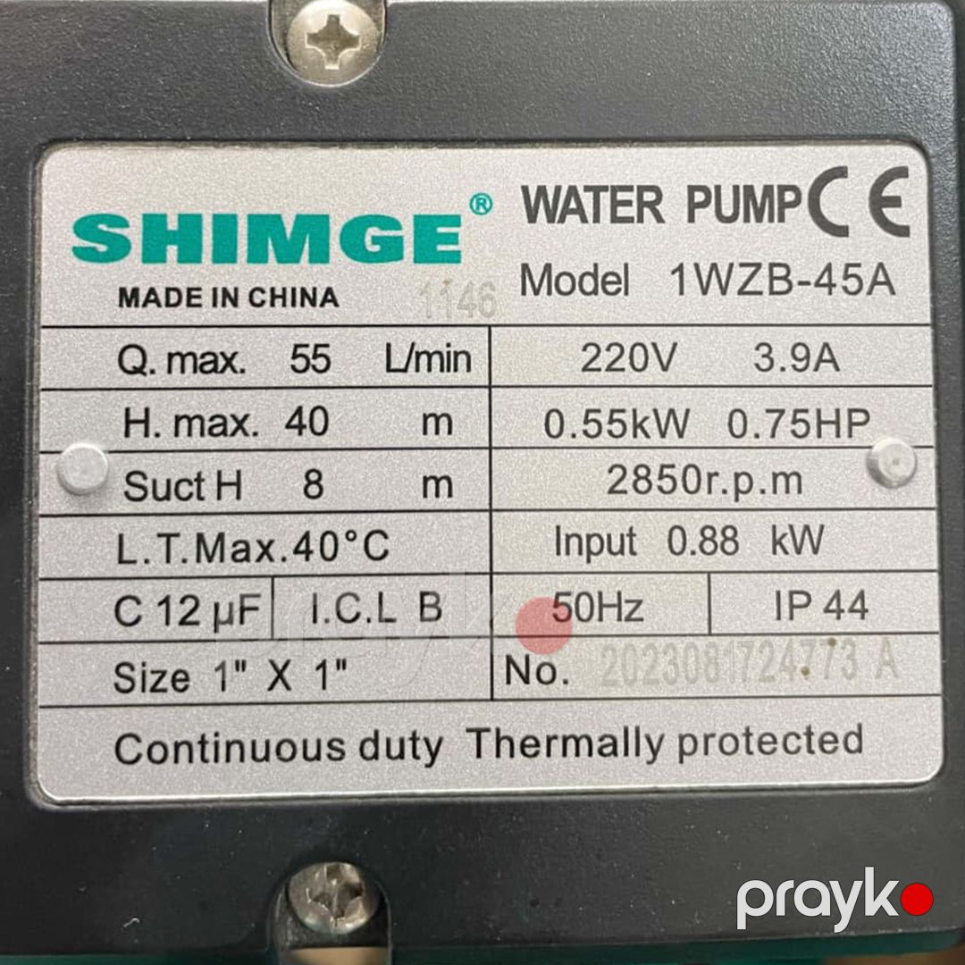 Səthi nasos Shimge 1WZB-45A — Mallar, Bakı (3)