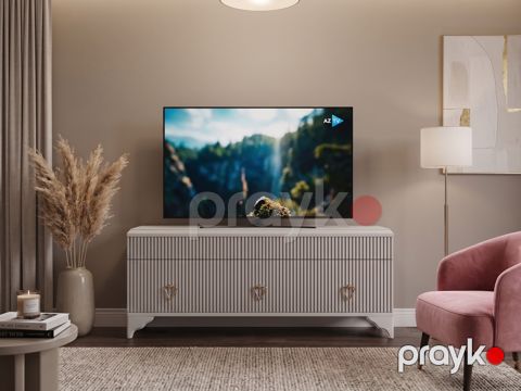 TV stend, 120x45x50 sm, MDF, ağ — Bakı