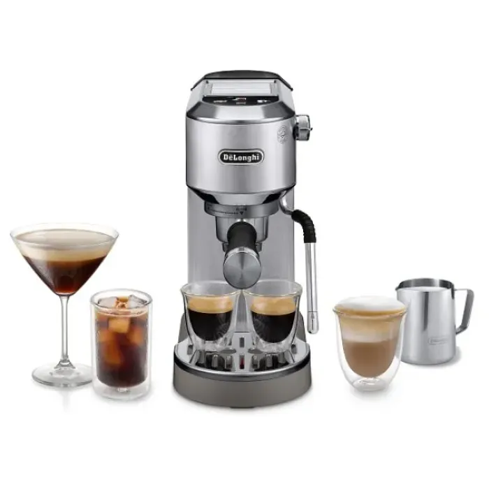 DeLonghi EC890.M Qəhvə Dəmləyən 15 Bar 1450W Latte Kapuçino Pod Uyğun Gümüş — Bakı