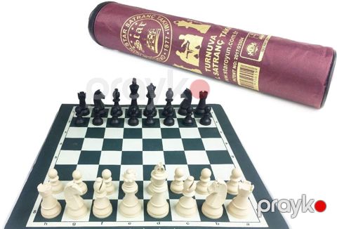 Şahmat WS0885, plastik, ağ/qara, 44.5x43.5 sm — Bakı