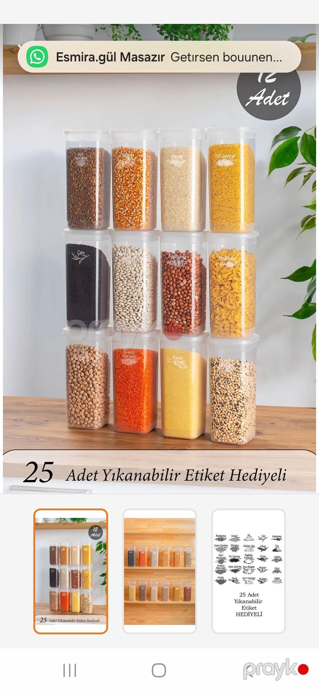 Mətbəx üçün hava keçirməyən saxlama qabları seti - Həcm: 2000–2200 ml — Məhsulların saxlanması, Bakı (4)
