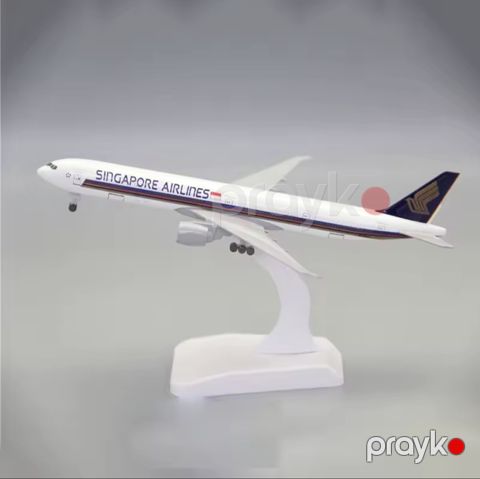 Kolleksiya fiquru Aircraft Model Maket Singapore Airlines Boeing 777, 18x16x9 sm — Bakı