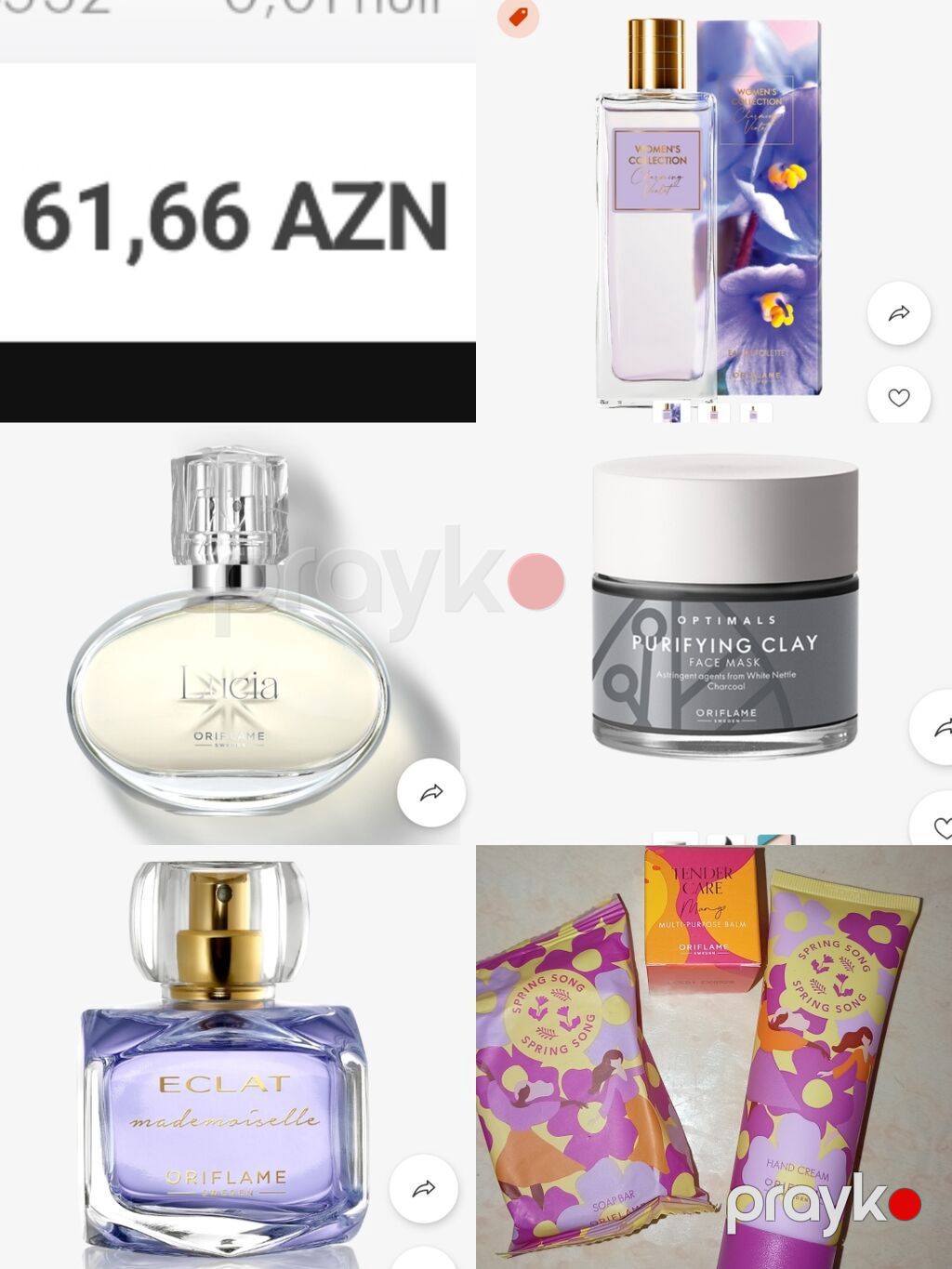 Oriflame brendlərindən qadınlar üçün ətir və baxım məhsulları dəsti — Kosmetik və parfüm dəstləri, Xaçmaz (2)
