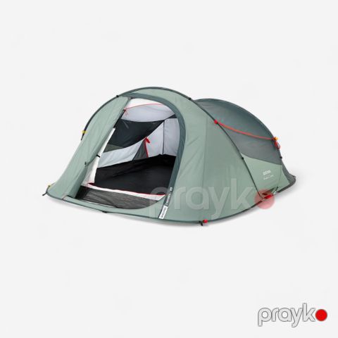 Camping Tent Quechua 2 Seconds, 3 Person, Green, 8784162 — Bakı