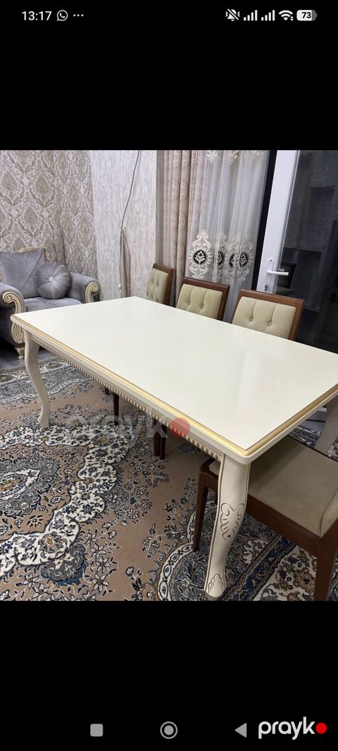 Masa dəsti. 6 stulla satılır 150 azn. Ünvan İnqilab(SemaG) — Bakı