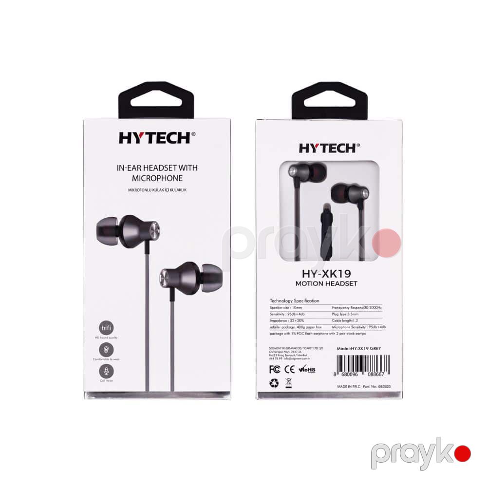 Hytech XK19 Mikrofonlu-Qulaqlıq (HY-XK19 Gray) — Qulaqcıqlar, Bakı (2)