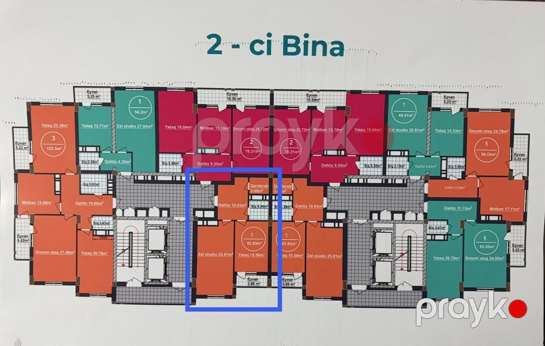 Satılır 1 otaqlı yeni tikili 63 m² — Mənzil, Bakı (3)