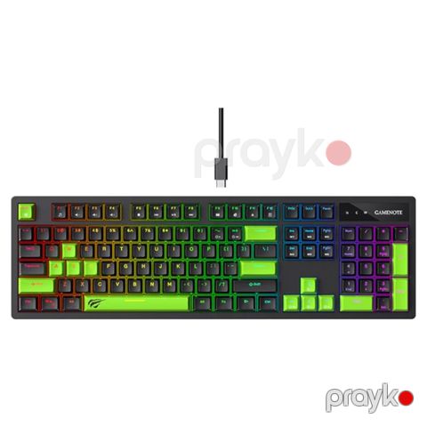 Havit KB893L Gaming Keyboard RGB (Qara + Yaşıl) (6939119080587) — Pctech — Computers & Laptops