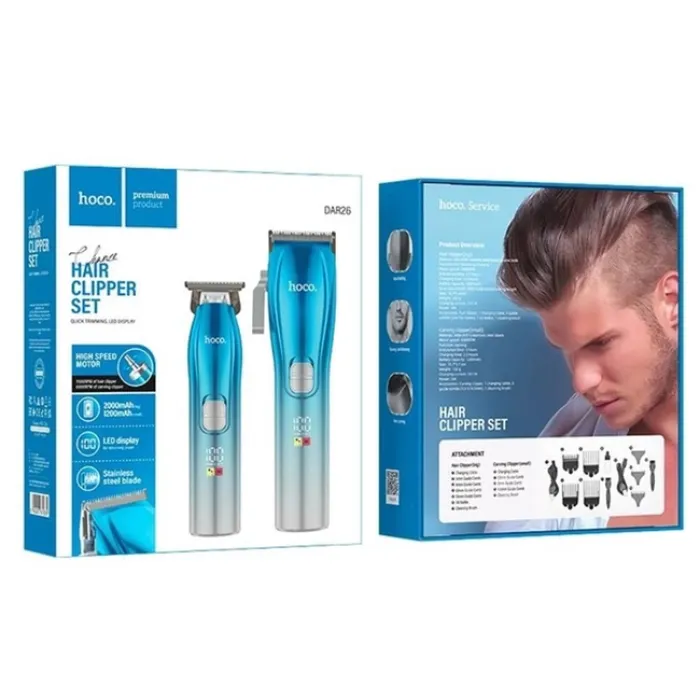 Hoco DAR26 Saç Kəsmə Maşın Dəsti Simsiz Professional Trimmer və Clipper — Bakı