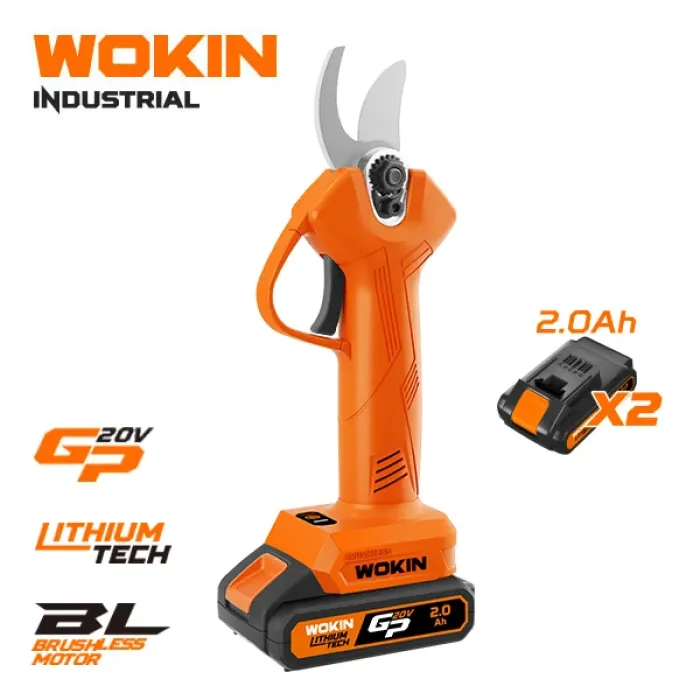 Wokın Şarjlı Bağ Budama Makası 20V 20/30mm – Kömürsüz Professional Bağ Aləti — Bakı