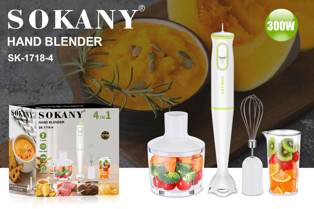 1857 Məhsulun adı: Blender Sokany SK-1718-4, Salınma, Elektron, 0.5 — Blenderlər, xırdalayanlar və mikserlər, Bakı (2)